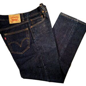 LEVI'S 505 Jeans  sz 34 x 30  Regular Fit  Dark Wash  Straight Leg  Cotton EXC